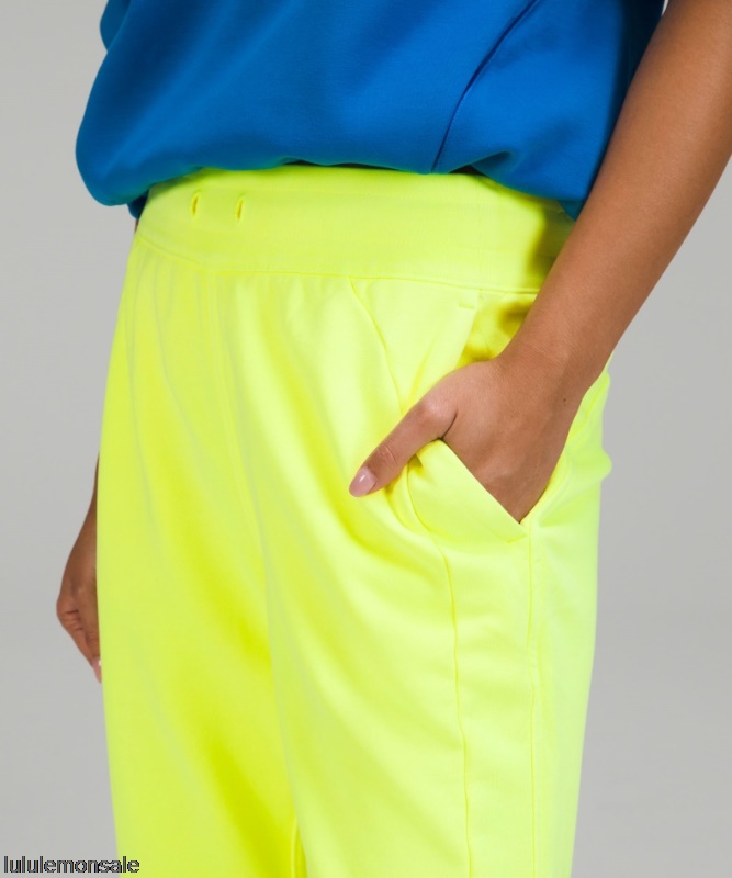 Lululemon Damen DELULU241 | Lululemon Deutschland – Hoch Sitzende Neonfarbene Jogginghose Aus French Terry